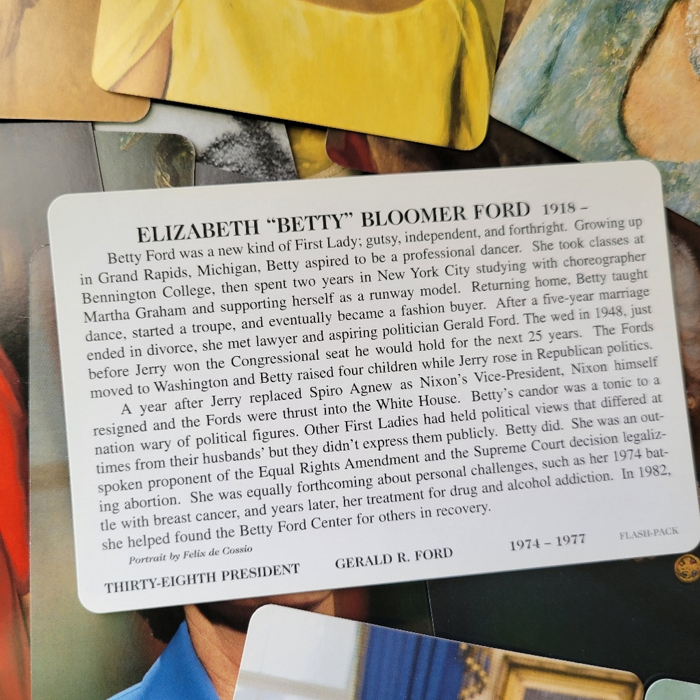 First Ladies of the United States Flash Card Set ~ Washington thru Obama ~ GUC - Picture 9 of 13